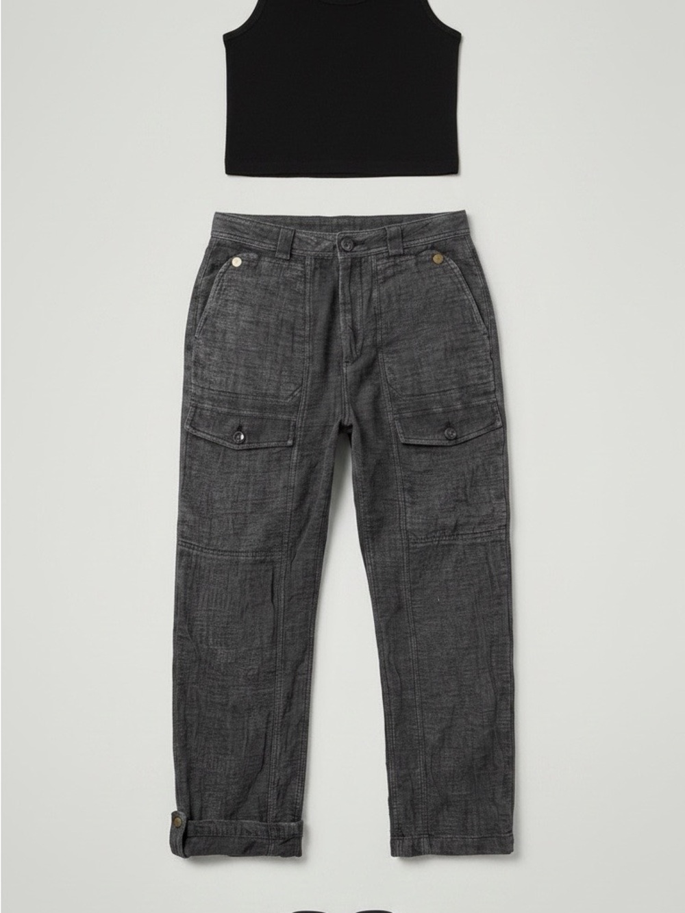 Men's Charcoal Utility Pants - Gray